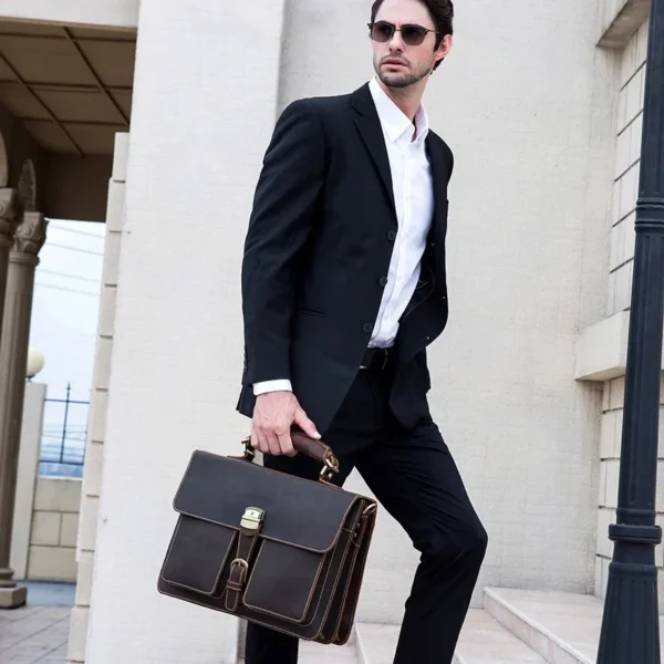 Porte-documents Business Vintage en Cuir Premium1