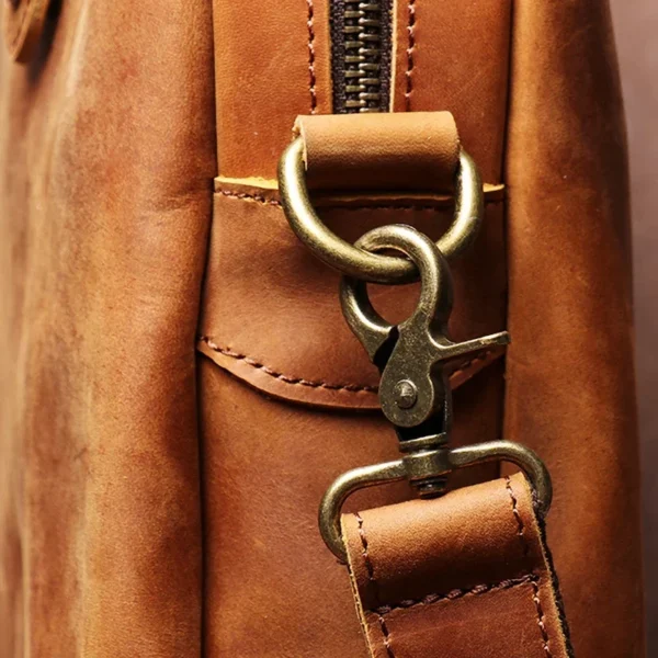 Porte-documents Voyage Cuir Vintage - Collection Heritage_details couture