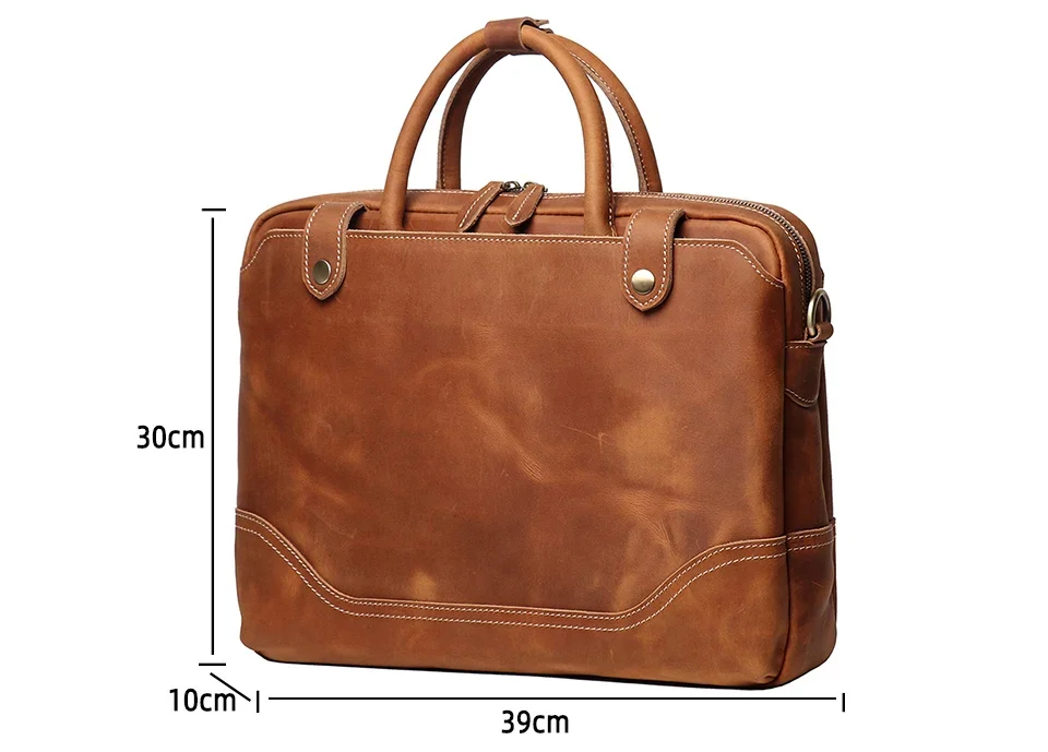 Porte-documents Voyage Cuir Vintage - Collection Heritage_details et mesures