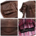 Sac RoyaDong marron pour femme avec grande capacité pour ordinateur portable