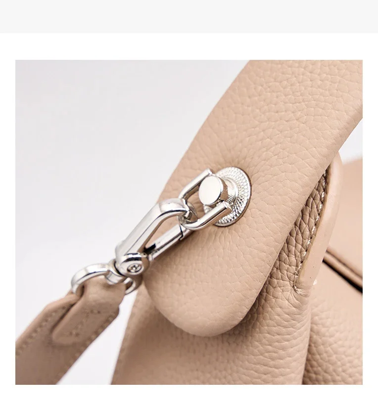 Sac Bandoulière Laguna Cuir Premium - Collection Street Chic 4 Zoom fermeture cordon signature