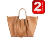 Sac Cabas en Cuir Véritable Grande Capacité pour Femme – Modèle Haut de Gamme_marron