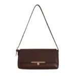 Sac à bandoulière marron vintage avec poignée souple