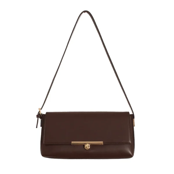 Sac à bandoulière marron vintage avec poignée souple