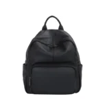 Sac à dos femme haute capacité en cuir noir