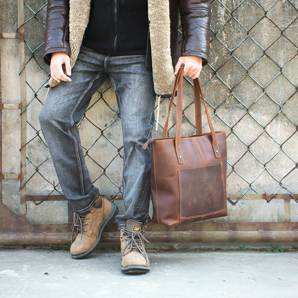 Sac à Bandoulière Décontracté en Cuir - Modèle en Cuir de Vachette 2