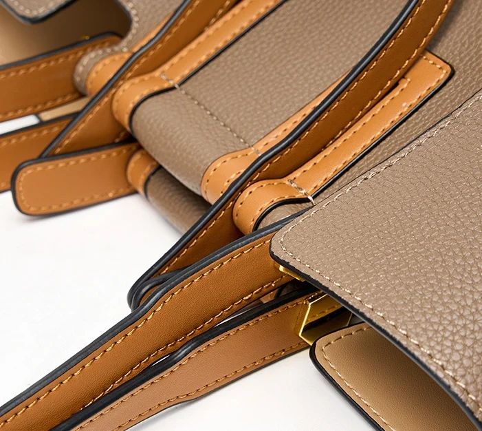 Sac à Main en Cuir Color Block - Modèle Commute Polyvalent 6