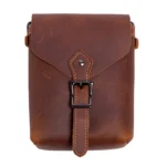 Sac bandoulière noir en cuir véritable avec bandoulière ajustable