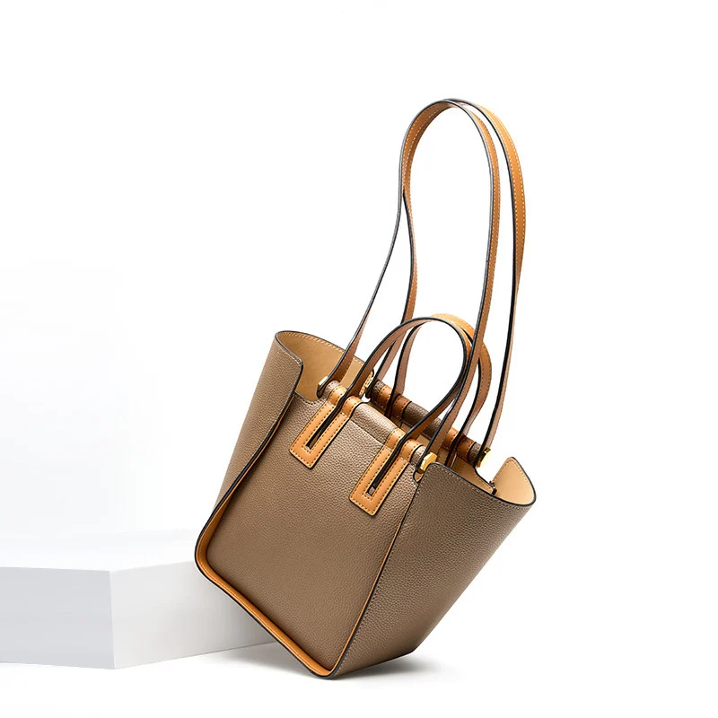 Sac à Main en Cuir Color Block - Modèle Commute Polyvalent 10