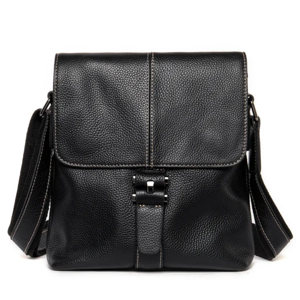 Sac à Bandoulière en Cuir Véritable pour Homme - Grande Capacité