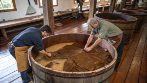 tannage vegetal du cuir, artisan-maroquinier.com