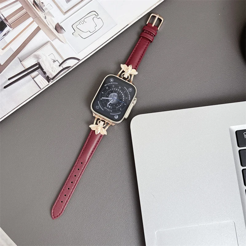 Bracelet Apple Watch Cuir - Élégance et Confort dans des Couleurs Tendance 4