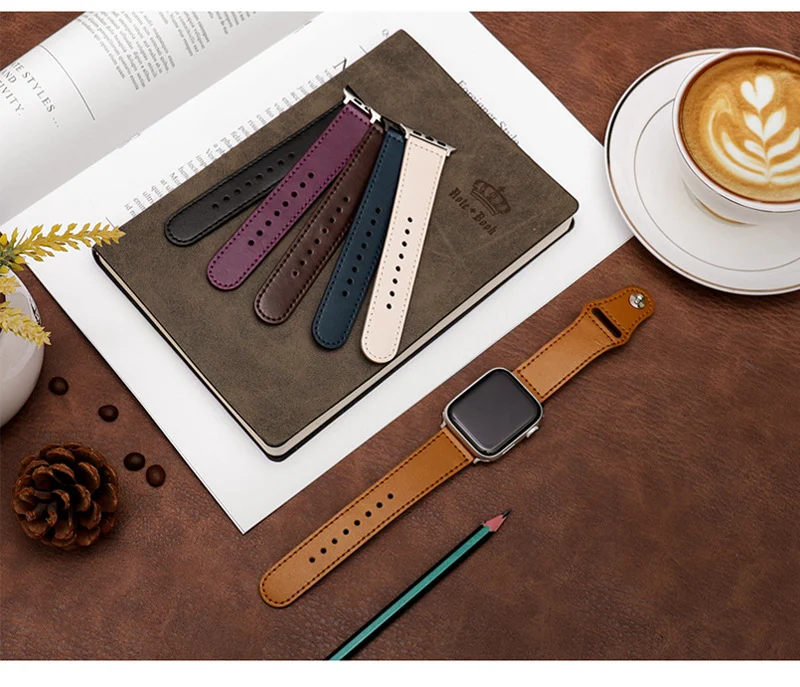 Bracelet Apple Watch en Cuir Véritable | Élégance et Confort 5