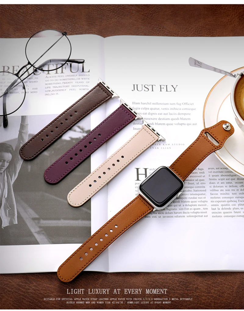 Bracelet Apple Watch en Cuir Véritable | Élégance et Confort 4 Bracelet Apple Watch en Cuir Véritable | Élégance et Confort