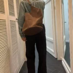 Sac Seau en Cuir Véritable Mat – Élégance et Grande Capacité 14