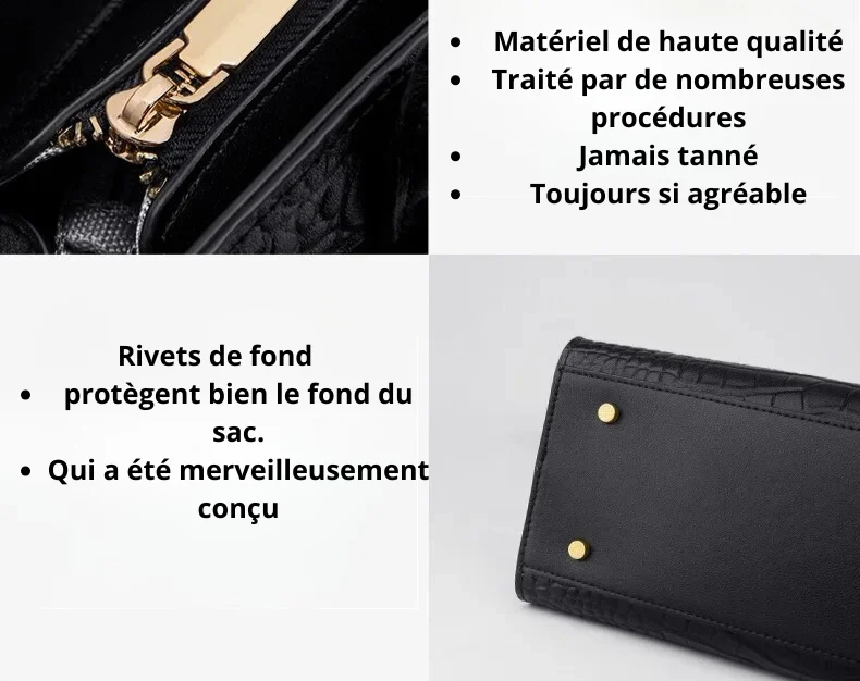 Julia – Élégance Croco & Luxe Durable en Cuir Véritable Certifié 17