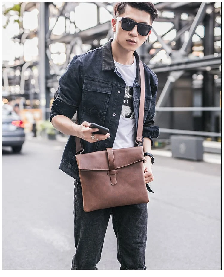 Sac à Bandoulière Polyvalent en Cuir Véritable – Élégance et Praticité