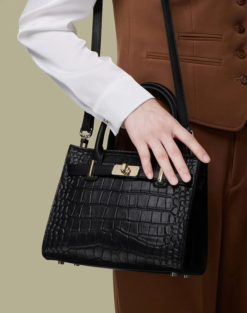 Sac à Main en Cuir Véritable Julia 2025 – Élégance et Fonctionnalité pour la Femme Moderne_noir1