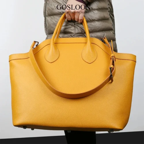 Wingwoman – Grand Sac Cabas en Cuir Élégance et Espace