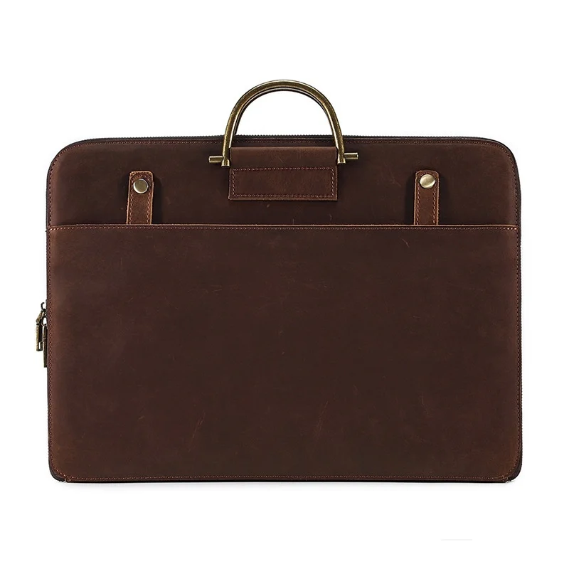 Sac Business en Cuir Crazy Horse – Élégance Vintage et Fonctionnalité Professionnelle