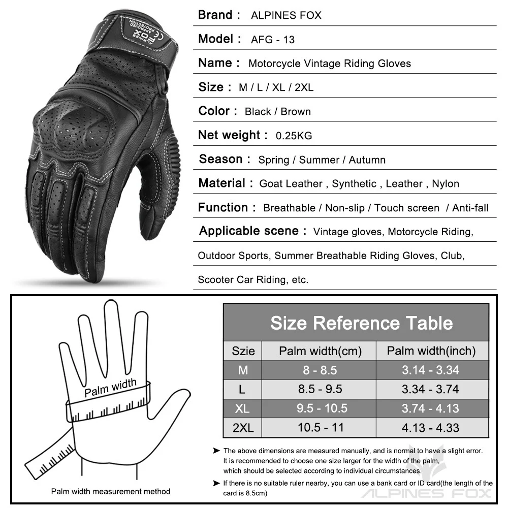 size_Gants-de-Moto-en-Cuir-Respirants-–-Protection-et-Confort-Estival_marron