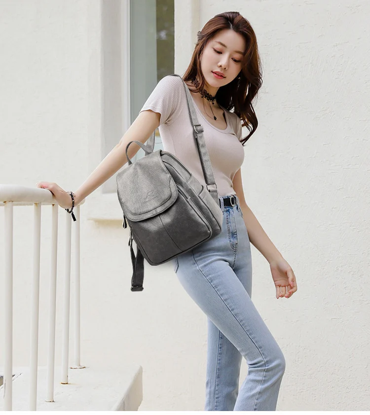 EcoChic Backpack – Sac à Dos en Cuir Souple pour Femmes 2